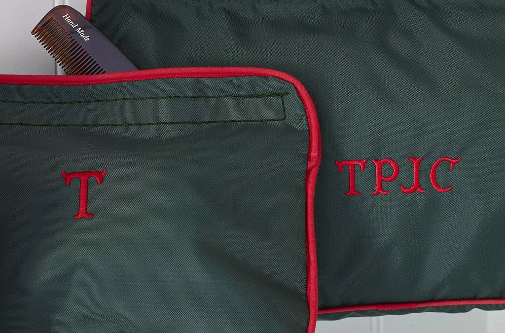 Green/Red Travel Wash Bag