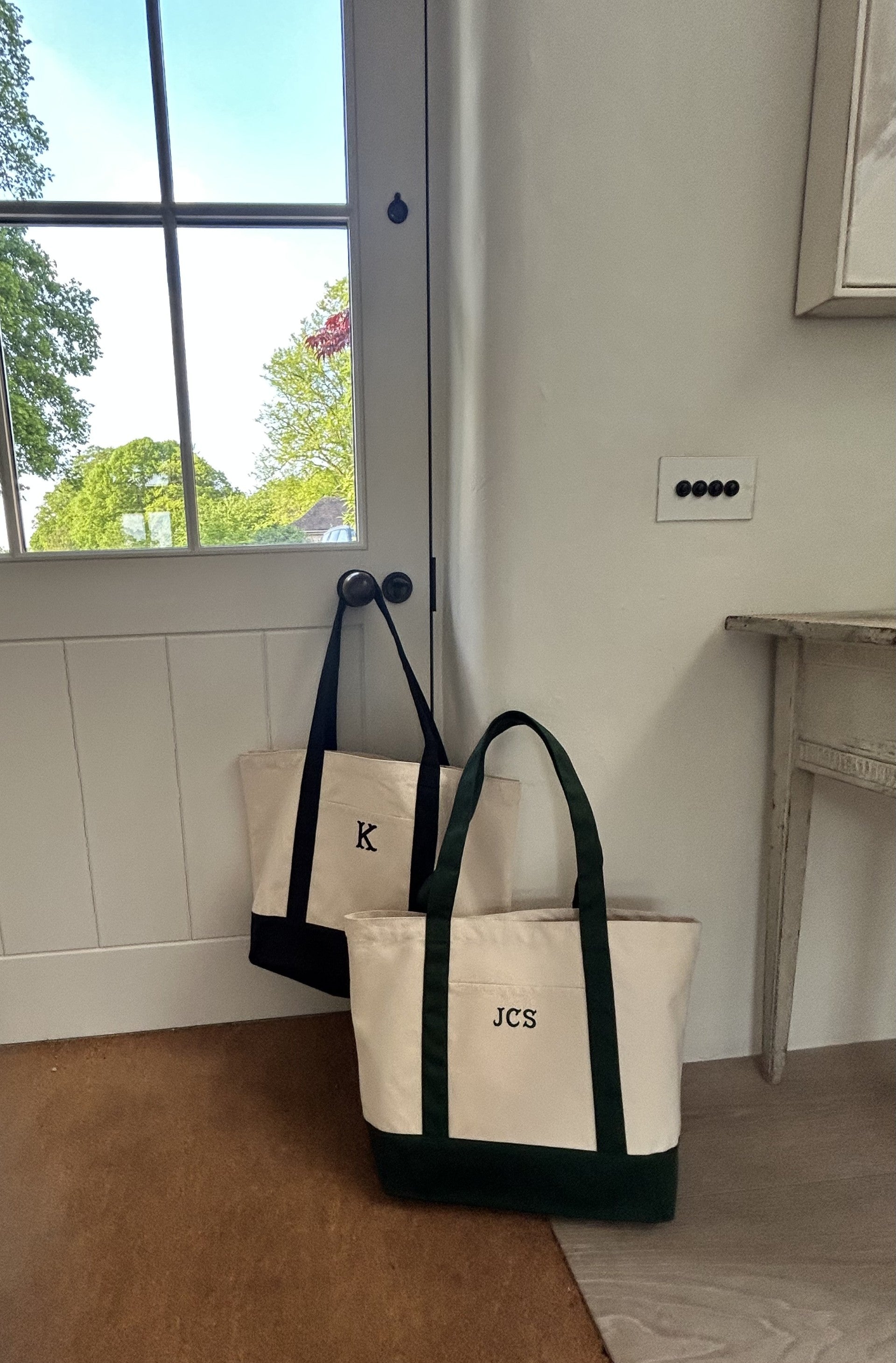 Navy and Cream Tote Bag