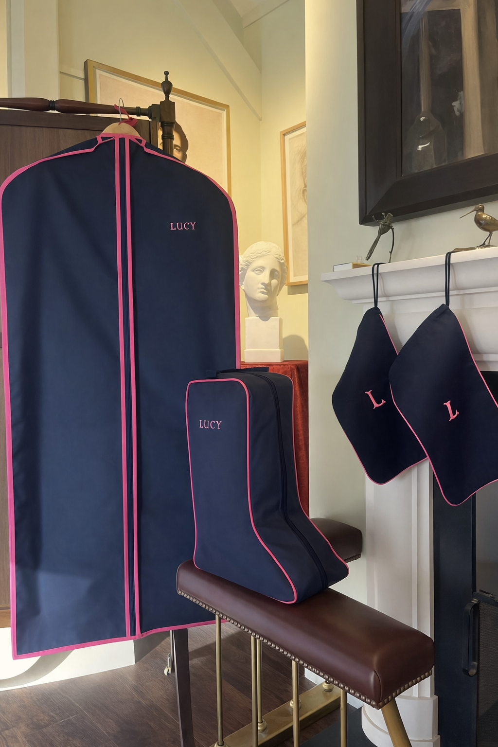 Navy/Pink Clothes Cover