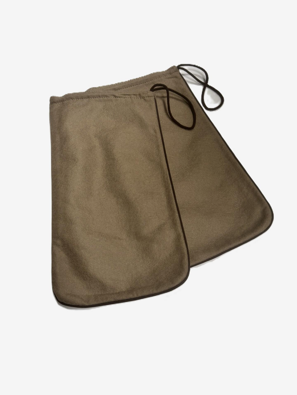 Cord/Brown Pair of Shoe Bags