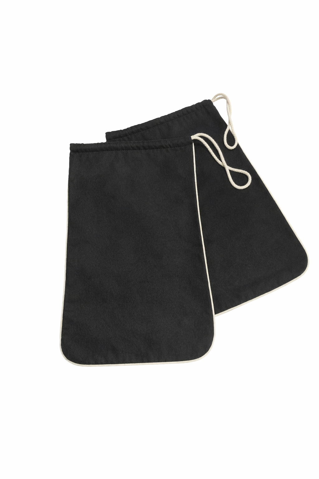 Black/Ivory Pair of Shoe Bags