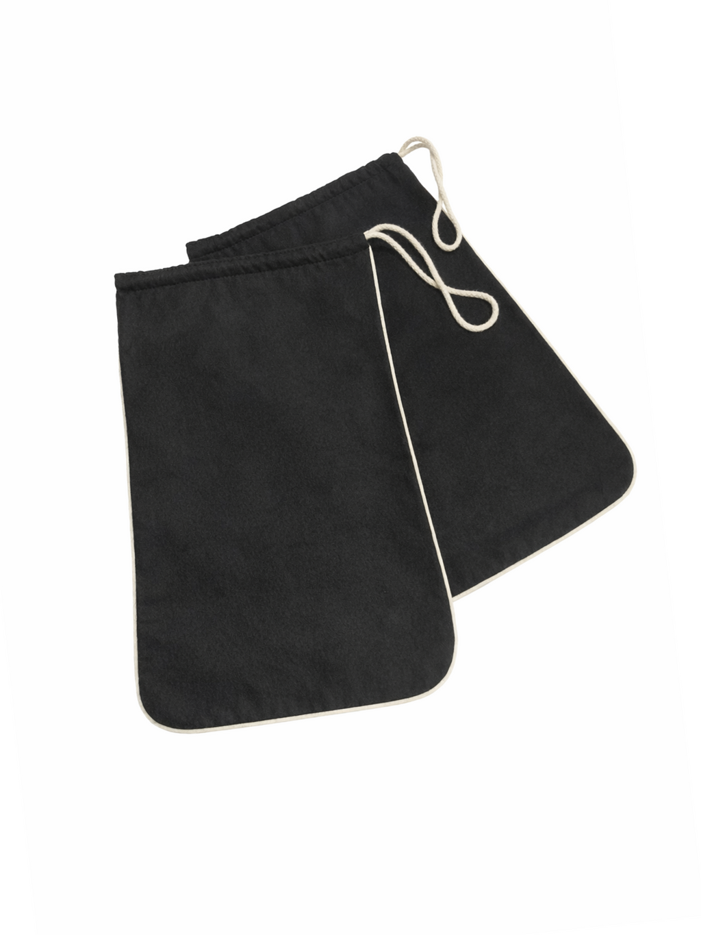 Black/Ivory Pair of Shoe Bags