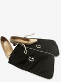 Black/Ivory Pair of Shoe Bags