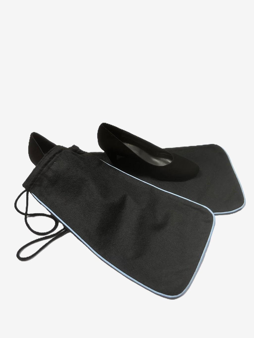 Black/Sky Blue Pair of Shoe Bags