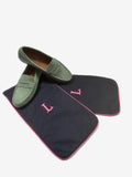 Navy/Pink Pair of Shoe Bags