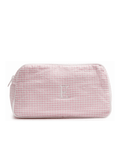 Pink Seersucker Make Up Bag