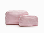 Medium Pink Seersucker Wash Bag