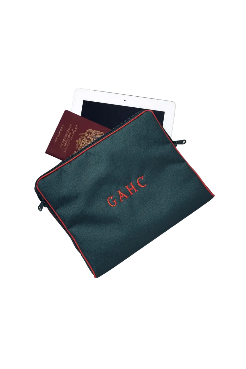 Green/Red Large Travel Clutch