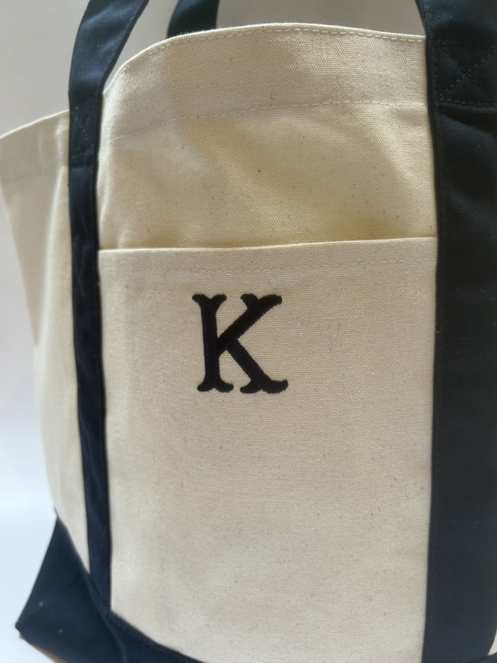 Navy and Cream Tote Bag