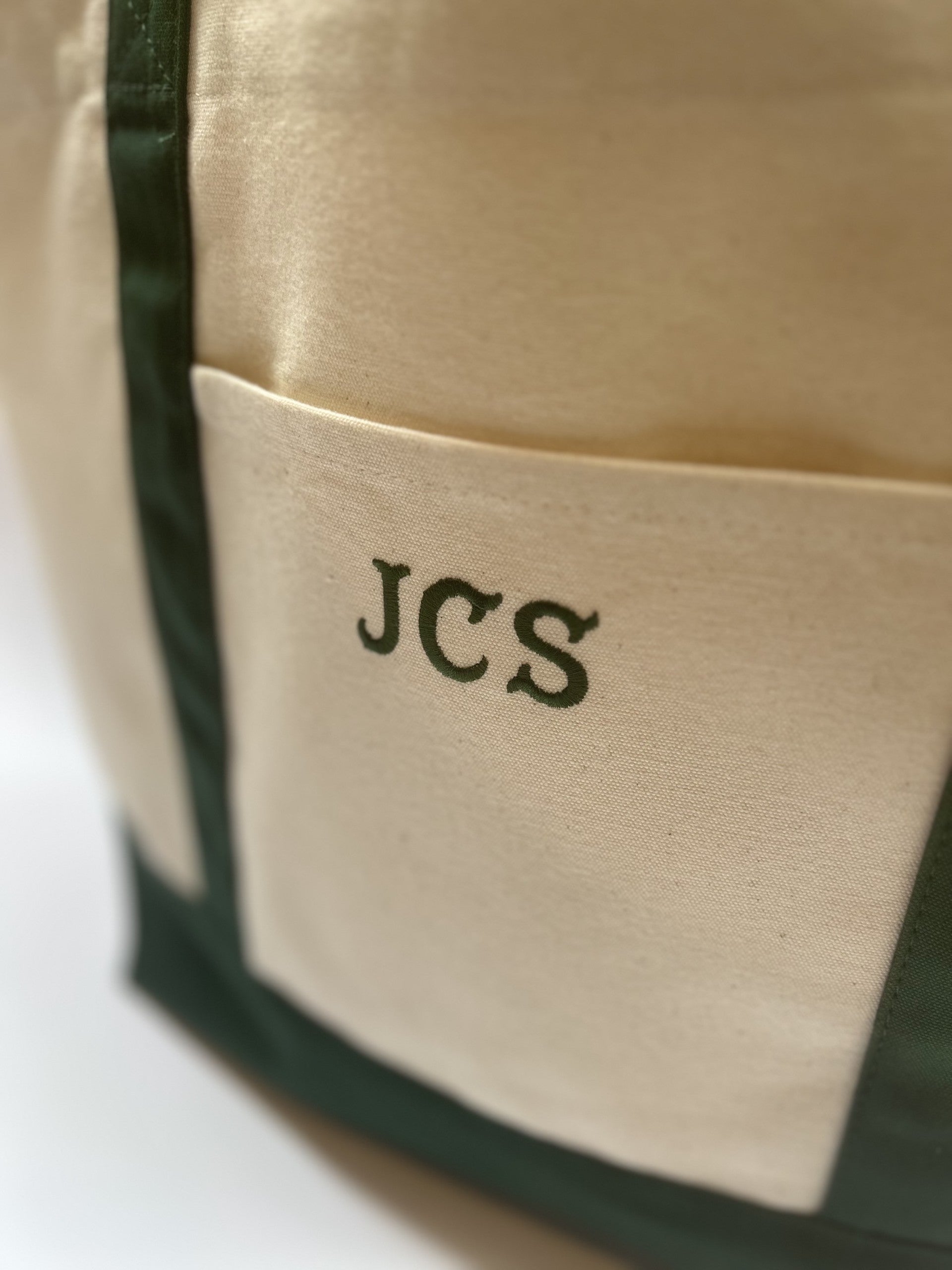 Green and Cream Tote Bag