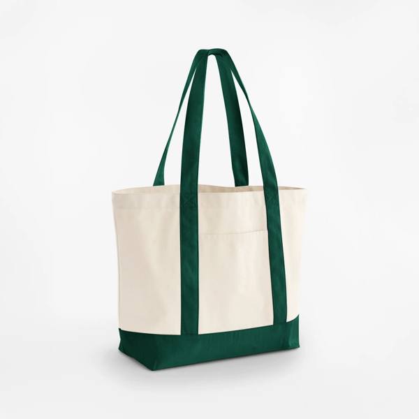 Green and Cream Tote Bag