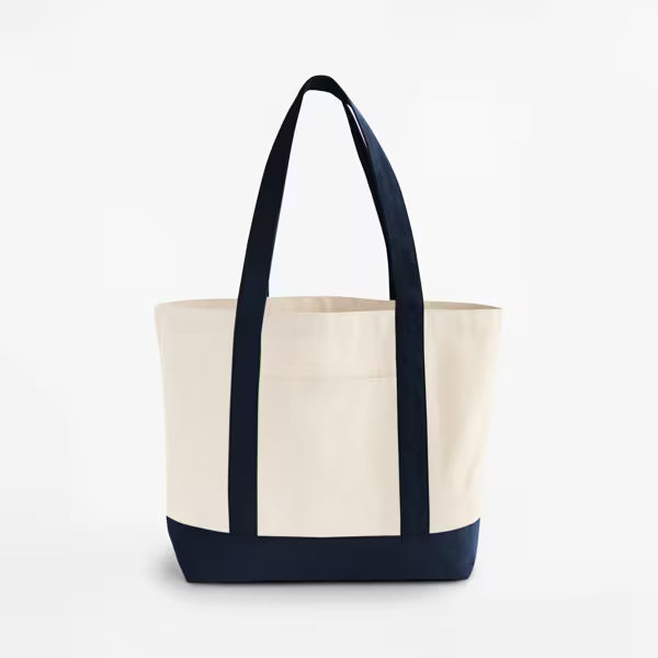 Navy and Cream Tote Bag