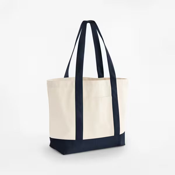 Navy and Cream Tote Bag