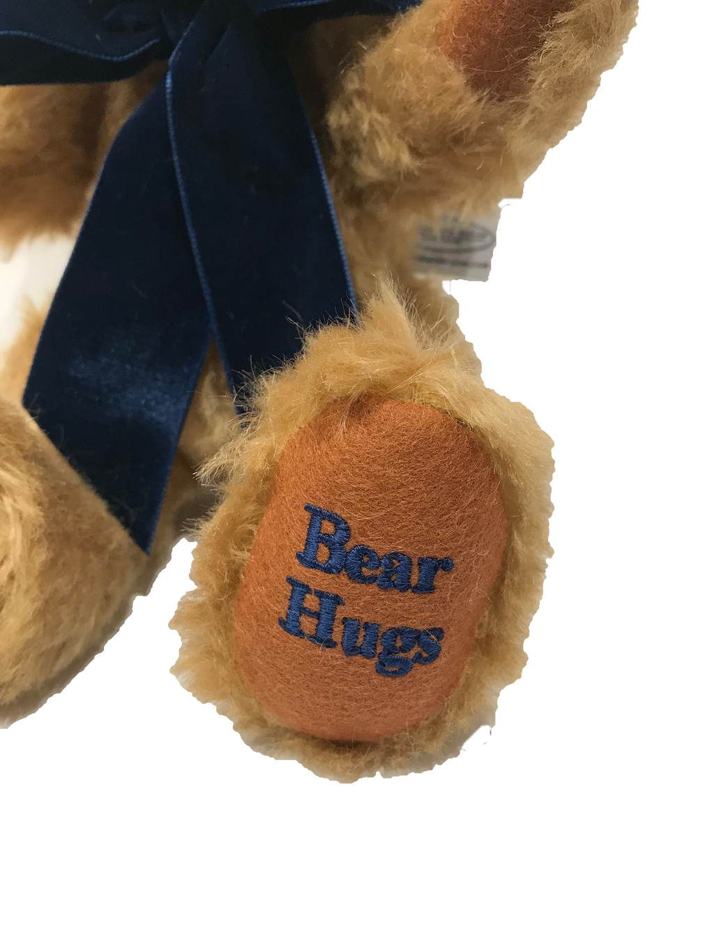 'Bear Hugs' Teddy Bear, Navy Ribbon