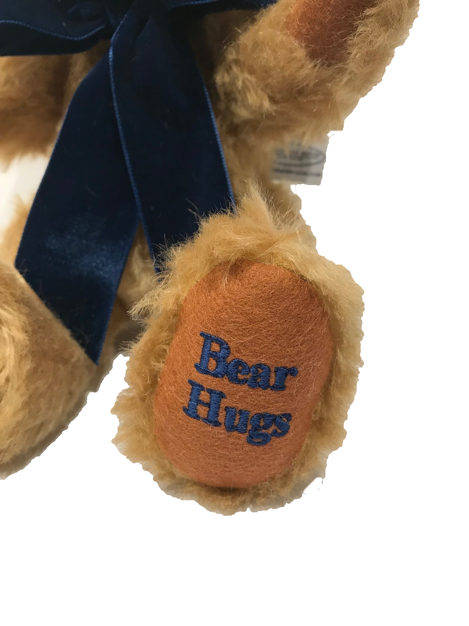 'Bear Hugs' Teddy Bear, Navy Ribbon